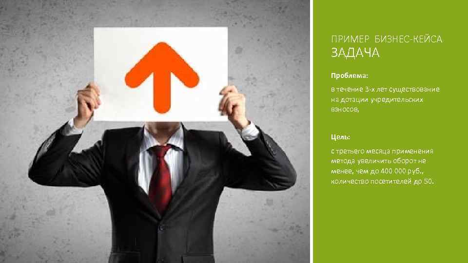 ПРИМЕР БИЗНЕС-КЕЙСА ЗАДАЧА Проблема: в течение 3 -х лет существование на дотации учредительских взносов,