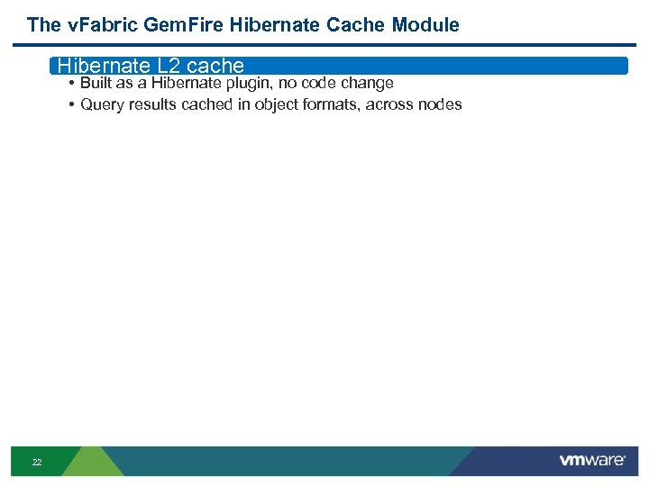 The v. Fabric Gem. Fire Hibernate Cache Module Hibernate L 2 cache • Built