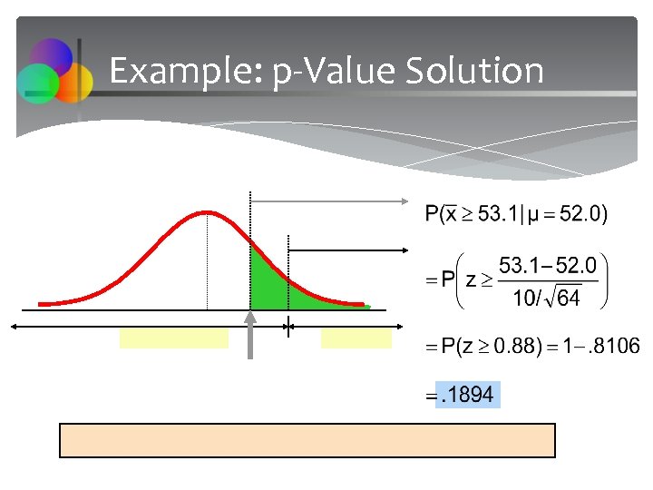 Example: p-Value Solution 