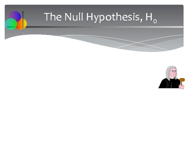 The Null Hypothesis, H 0 