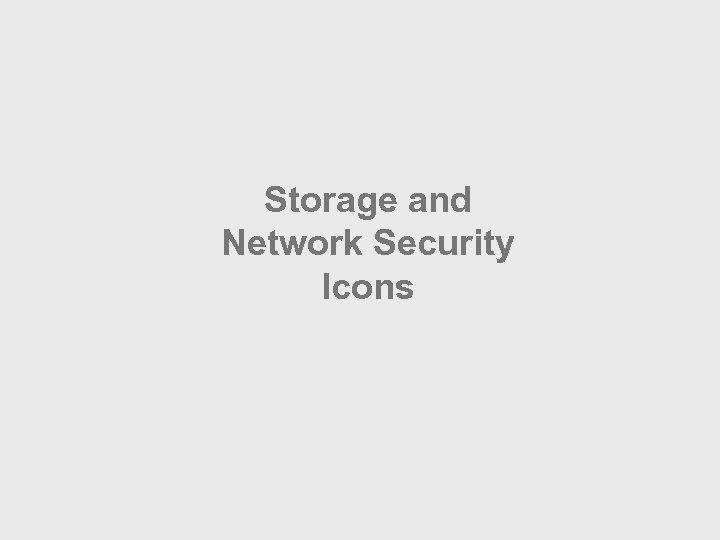 Storage and Network Security Icons 