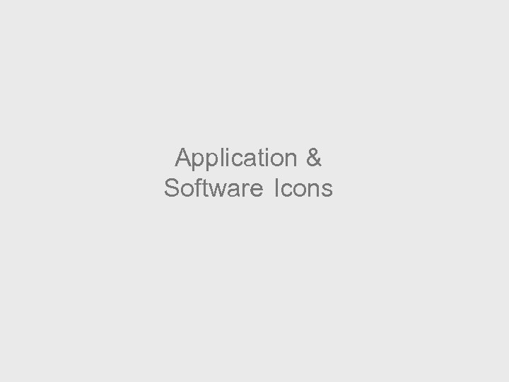 Application & Software Icons 