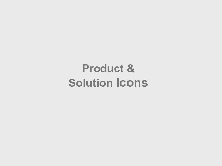 Product & Solution Icons 