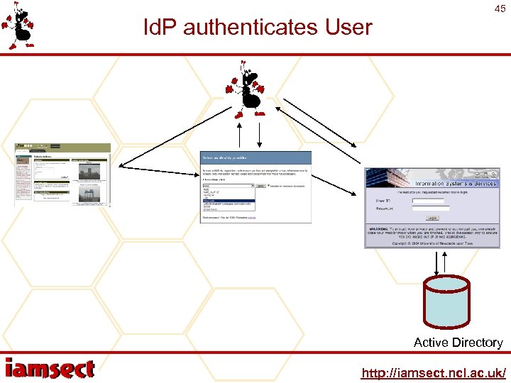Id. P authenticates User 45 Active Directory http: //iamsect. ncl. ac. uk/ 