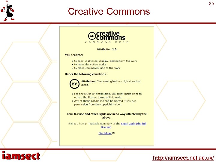 Creative Commons 89 http: //iamsect. ncl. ac. uk/ 
