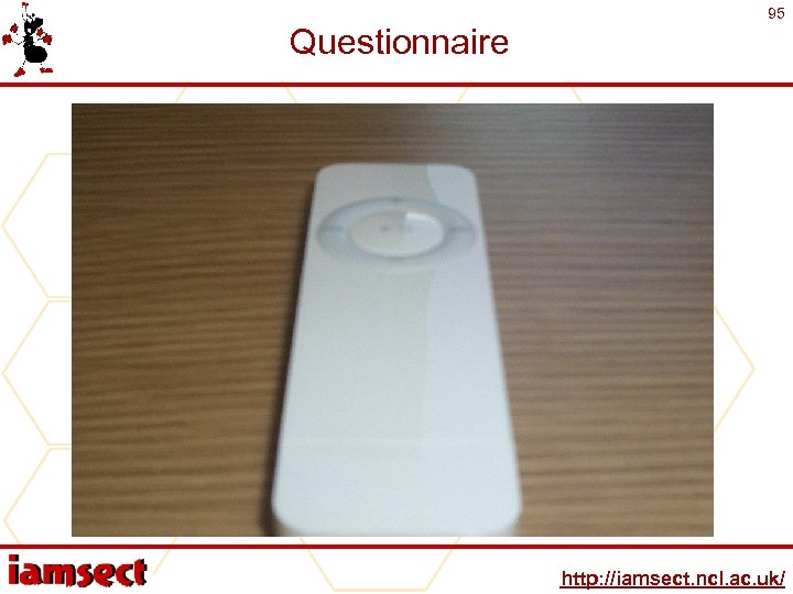 Questionnaire 95 http: //iamsect. ncl. ac. uk/ 