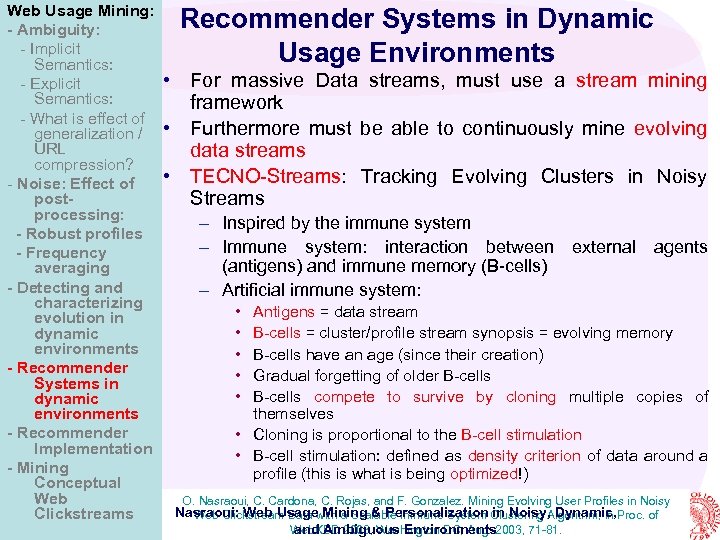 Web Usage Mining: - Ambiguity: - Implicit Semantics: - Explicit Semantics: - What is