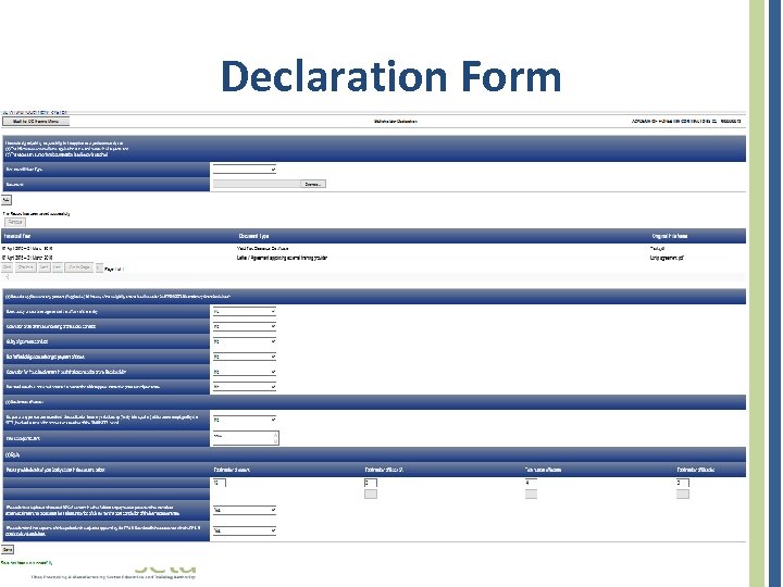 Declaration Form 