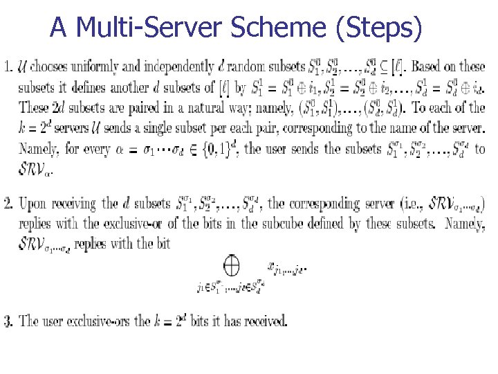 A Multi-Server Scheme (Steps) 
