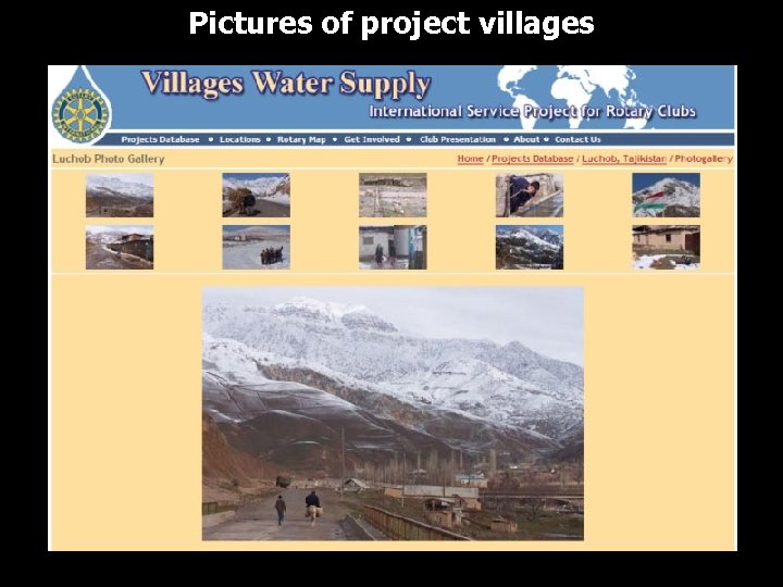 Pictures of project villages 