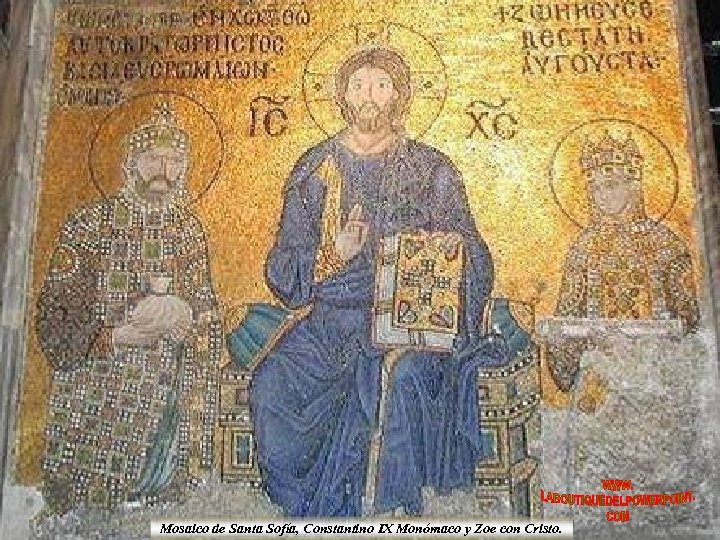 Mosaico de Santa Sofía, Constantino IX Monómaco y Zoe con Cristo. 