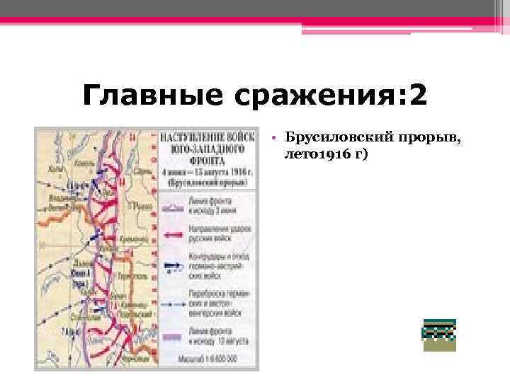 Главные сражения: 2 • Брусиловский прорыв, лето 1916 г) 