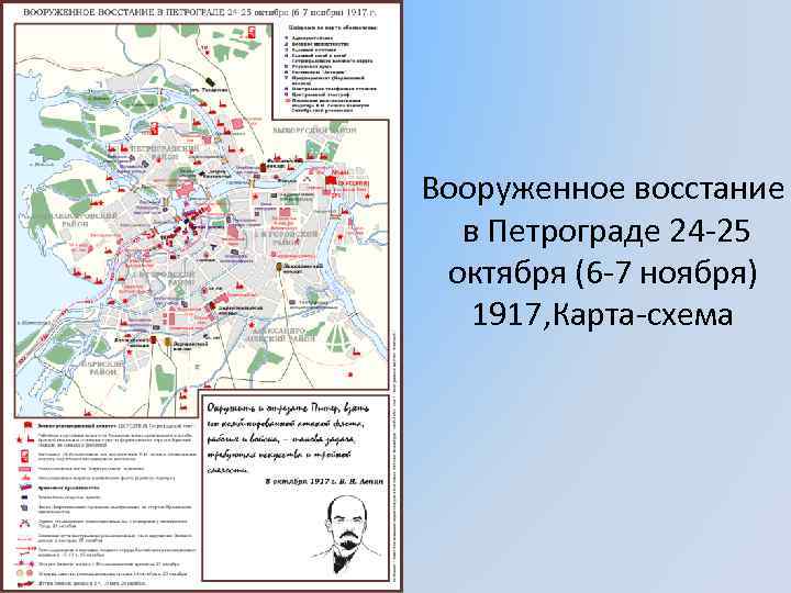 Вооруженное восстание в Петрограде 24 -25 октября (6 -7 ноября) 1917, Карта-схема 