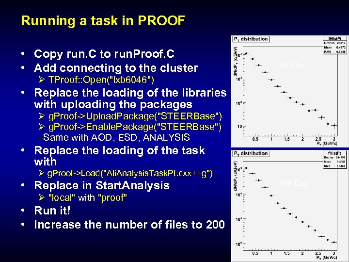 Running a task in PROOF • Copy run. C to run. Proof. C •