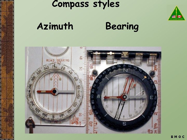 Compass styles Azimuth Bearing BMOC 