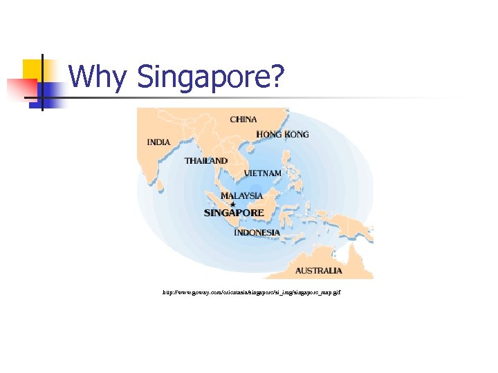 Why Singapore? http: //www. goway. com/orientasia/singapore/si_img/singapore_map. gif 