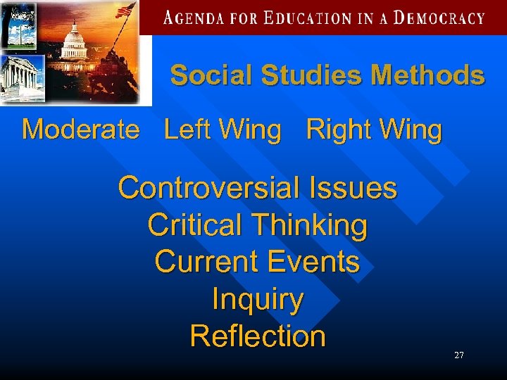 Social Studies Methods Moderate Left Wing Right Wing Controversial Issues Critical Thinking Current Events