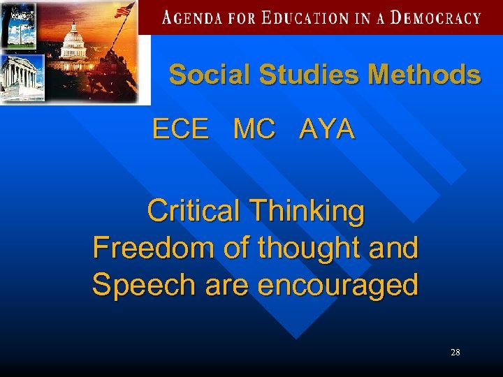 Social Studies Methods ECE MC AYA Critical Thinking Freedom of thought and Speech are