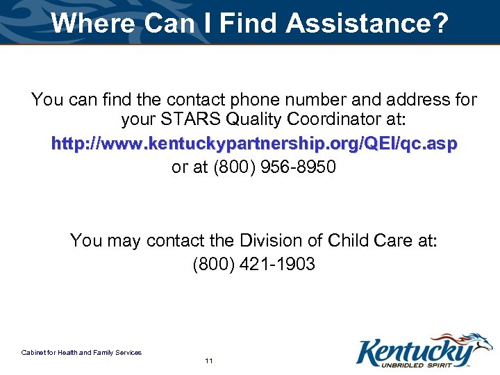 Where Can I Find Assistance? You can find the contact phone number and address