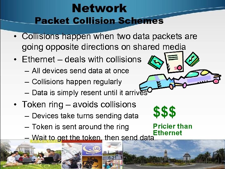 Network Packet Collision Schemes • Collisions happen when two data packets are going opposite