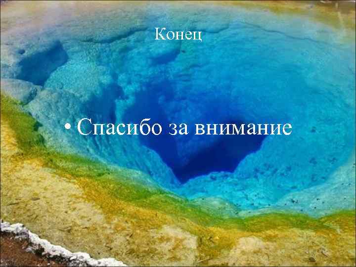 Конец • Спасибо за внимание 