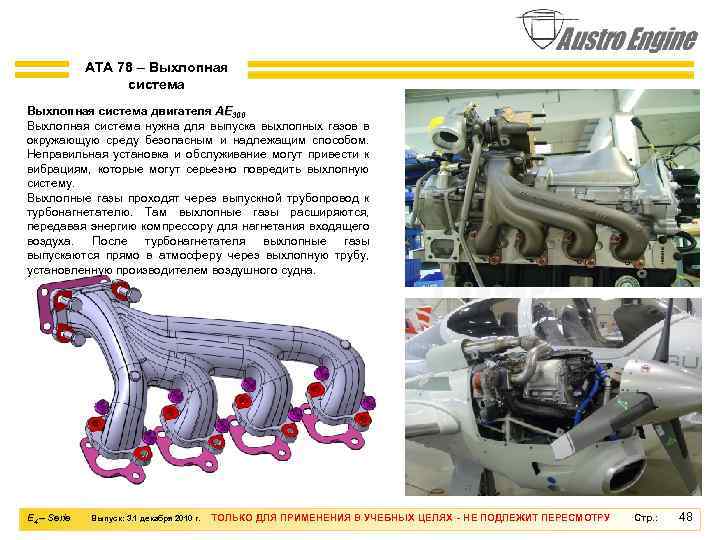 ATA 78 – Выхлопная система двигателя AE 300 Выхлопная система нужна для выпуска выхлопных