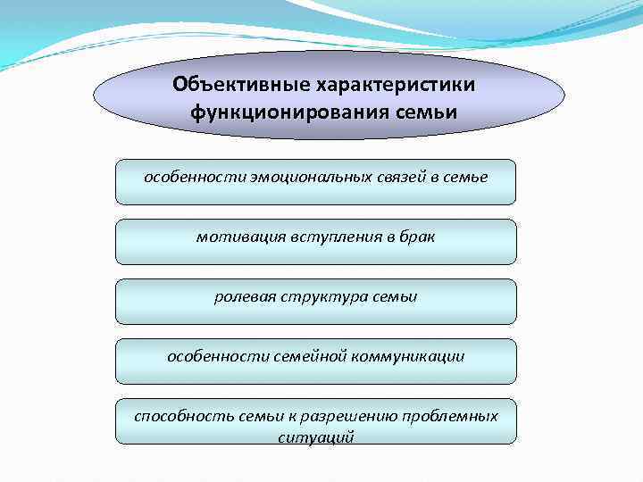 Объективные характеристики функционирования семьи особенности эмоциональных связей в семье мотивация вступления в брак ролевая