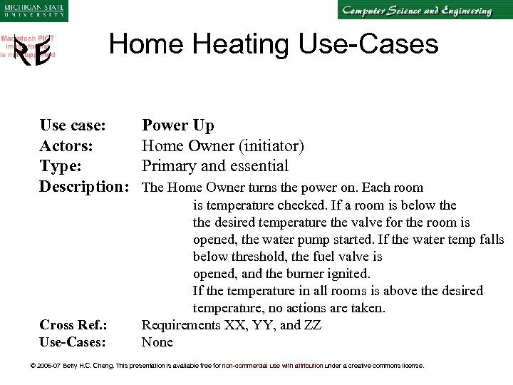 Home Heating Use-Cases Use case: Actors: Type: Description: Cross Ref. : Use-Cases: Power Up