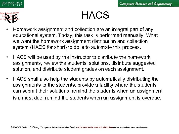 HACS • Homework assignment and collection are an integral part of any educational system.