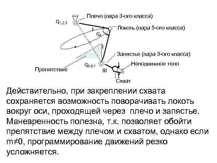 q 1, 2, 3 Плечо (пара 3 -ого класса) I Локоть (пара 5 -ого