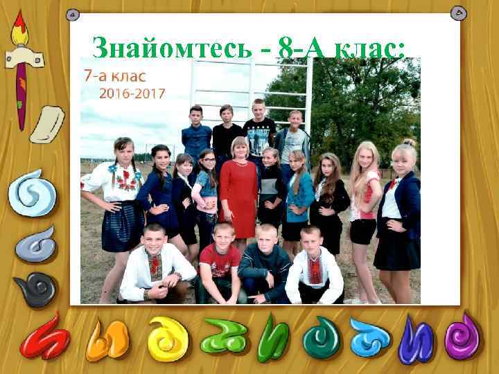 Знайомтесь - 8 -А клас: 