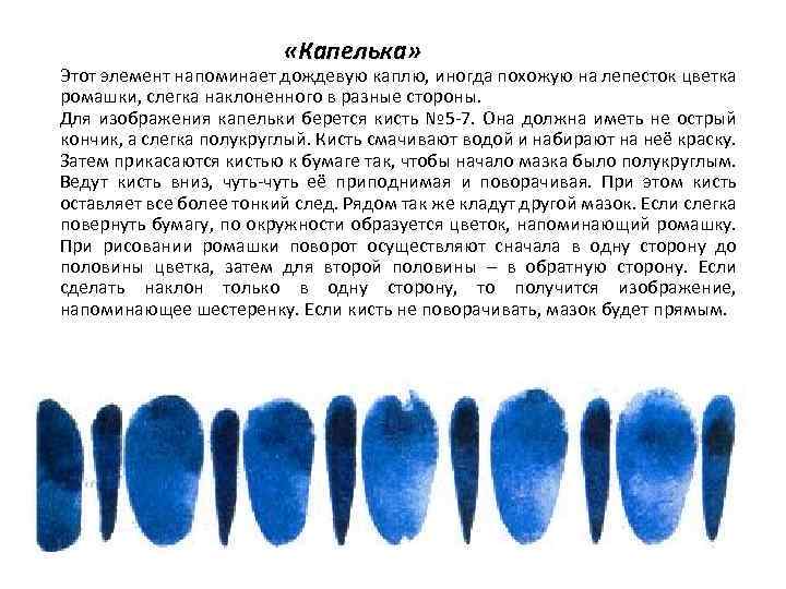  «Капелька» Этот элемент напоминает дождевую каплю, иногда похожую на лепесток цветка ромашки, слегка