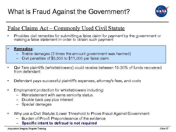 What is Fraud Against the Government? False Claims Act – Commonly Used Civil Statute