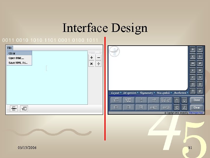 Interface Design 03/15/2006 31 