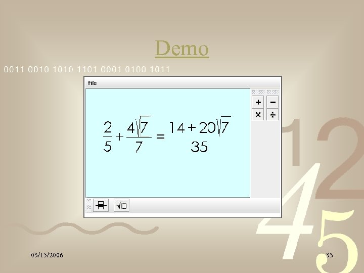Demo 03/15/2006 33 