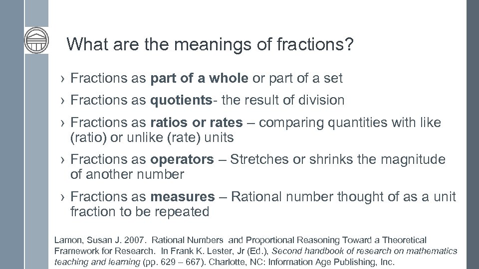 What are the meanings of fractions? › Fractions as part of a whole or