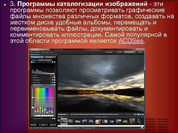  3. Программы каталогизации изображений - эти программы позволяют просматривать графические файлы множества различных