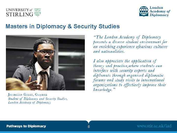 Masters in Diplomacy & Security Studies 8 