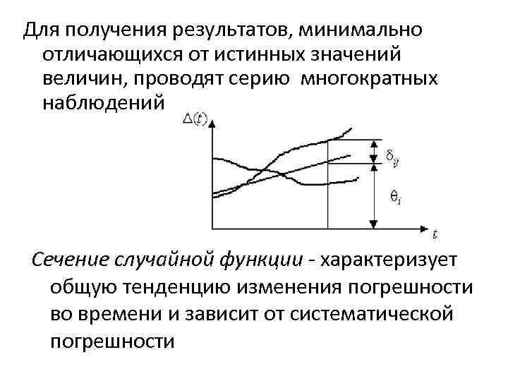 Для получения результатов, минимально отличающихся от истинных значений величин, проводят серию многократных наблюдений Сечение