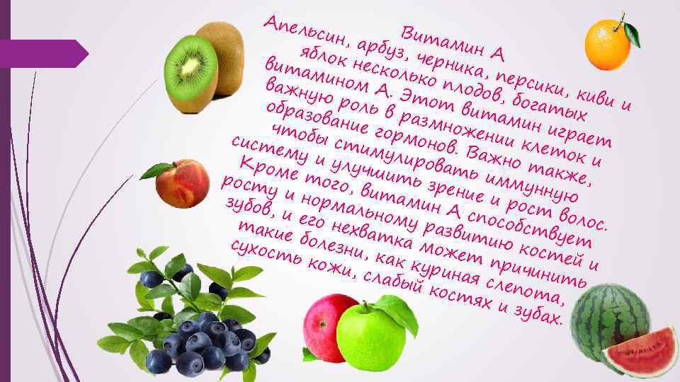 Апел ьсин , арб Витами н. А уз, ч яблок ерни неско вита ка,