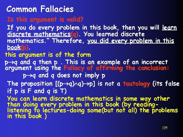 Common Fallacies Is this argument is valid? If you do every problem in this