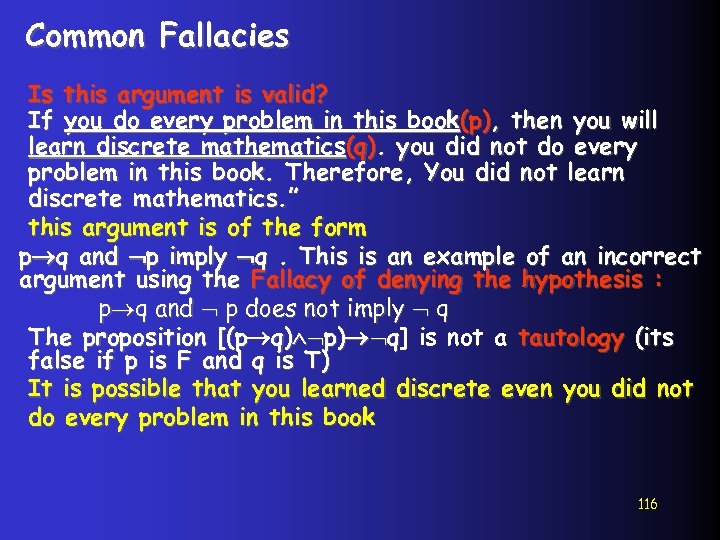 Common Fallacies Is this argument is valid? If you do every problem in this