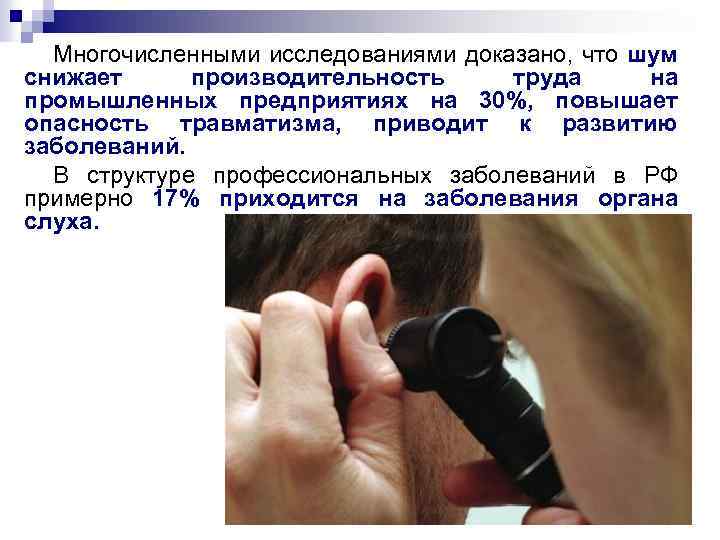 Многочисленными исследованиями доказано, что шум снижает производительность труда на промышленных предприятиях на 30%, повышает