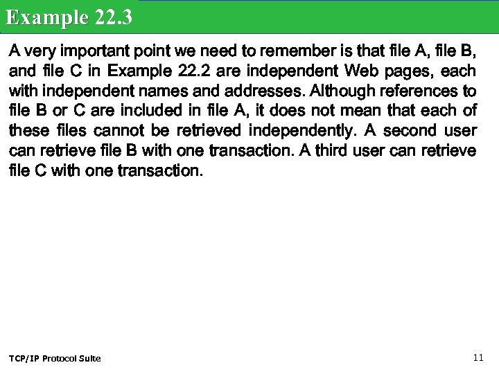 Example 22. 3 A very important point we need to remember is that file