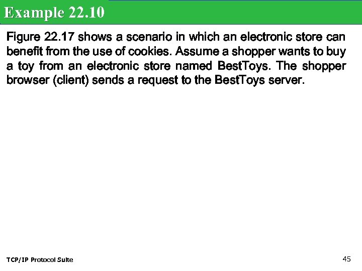 Example 22. 10 Figure 22. 17 shows a scenario in which an electronic store