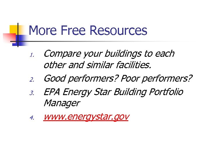 More Free Resources 1. 2. 3. 4. Compare your buildings to each other and