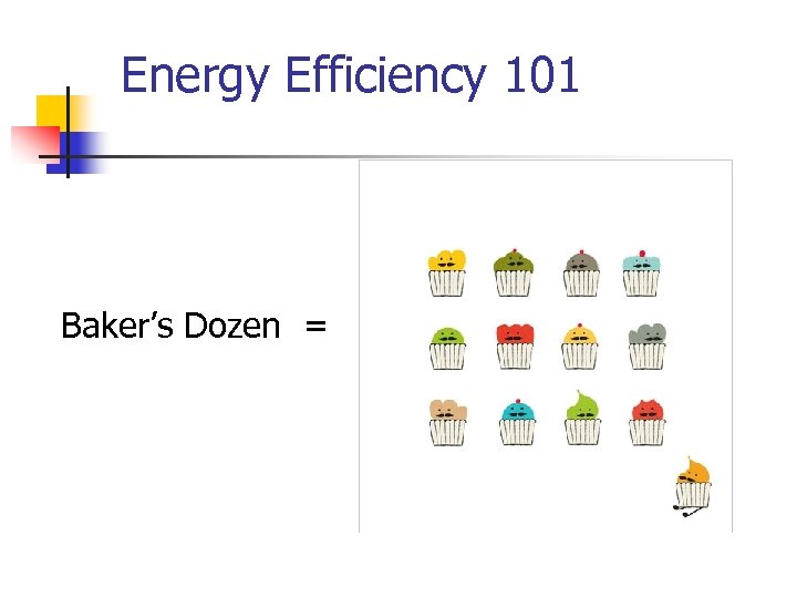 Energy Efficiency 101 Baker’s Dozen = 