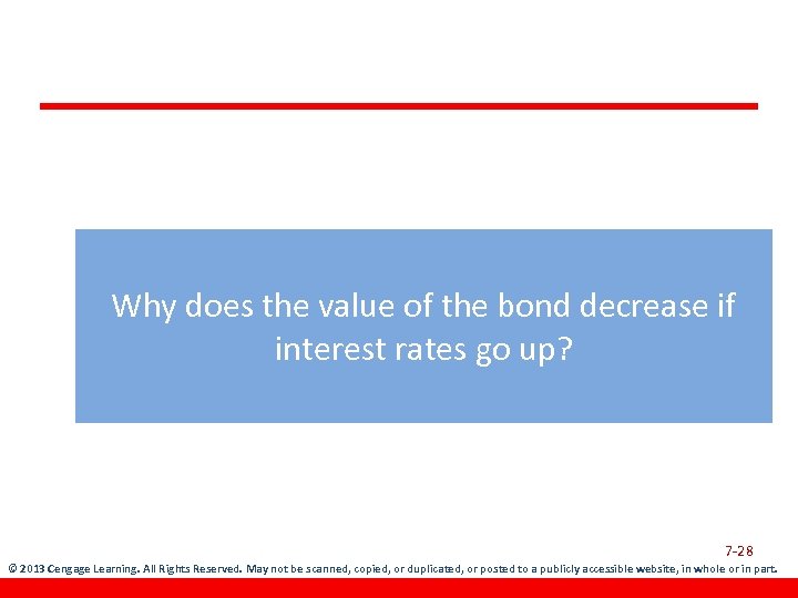 Why does the value of the bond decrease if interest rates go up? 7