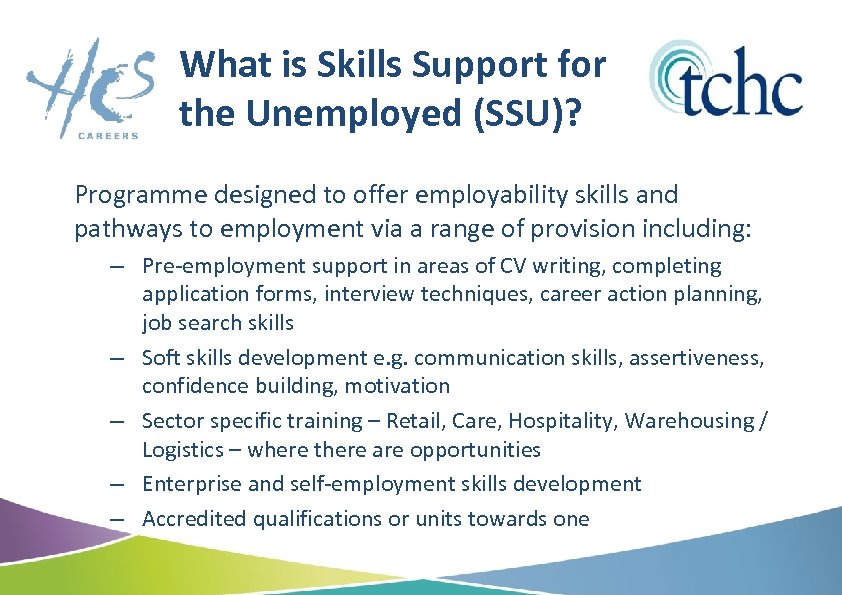 What is Skills Support for the Unemployed (SSU)? Programme designed to offer employability skills