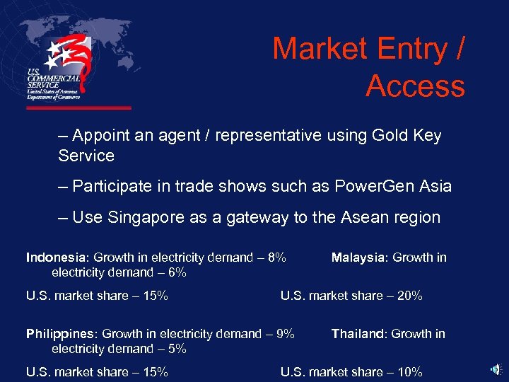 Market Entry / Access – Appoint an agent / representative using Gold Key Service